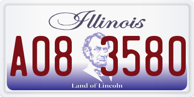 IL license plate A083580