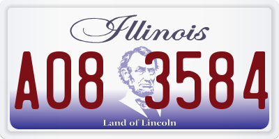 IL license plate A083584