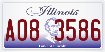 IL license plate A083586