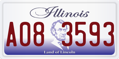 IL license plate A083593
