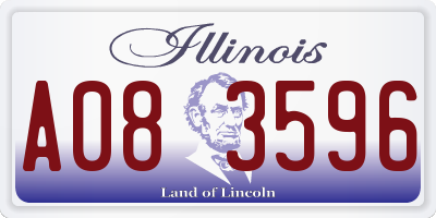 IL license plate A083596