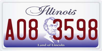 IL license plate A083598
