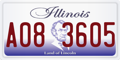 IL license plate A083605