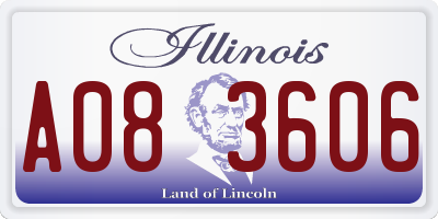 IL license plate A083606