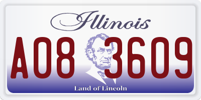 IL license plate A083609