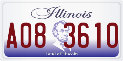 IL license plate A083610