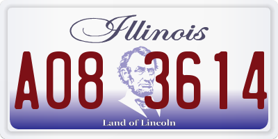 IL license plate A083614