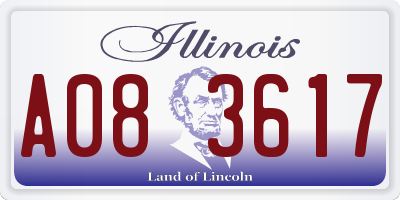 IL license plate A083617