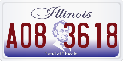 IL license plate A083618
