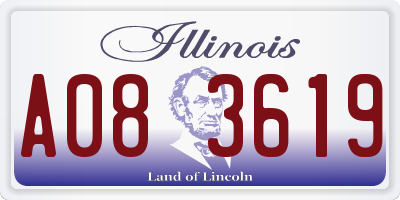 IL license plate A083619
