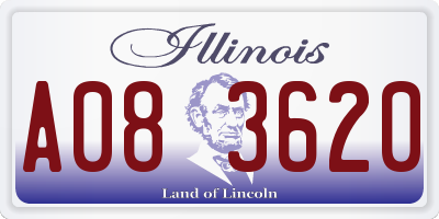 IL license plate A083620
