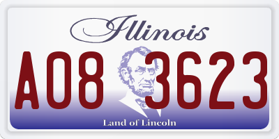 IL license plate A083623
