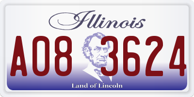IL license plate A083624