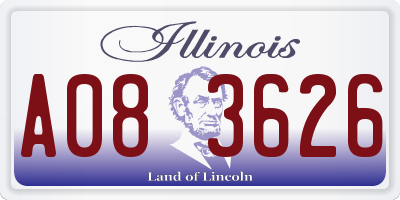IL license plate A083626