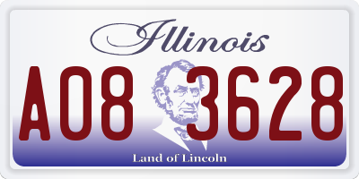 IL license plate A083628
