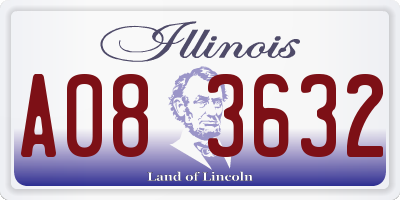 IL license plate A083632