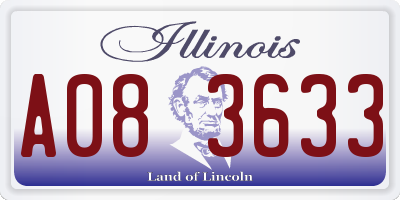 IL license plate A083633