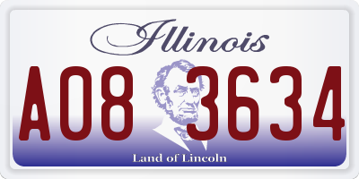 IL license plate A083634