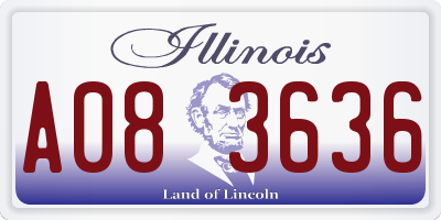 IL license plate A083636