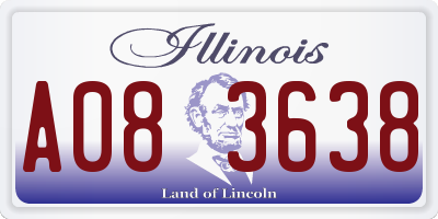 IL license plate A083638