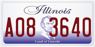 IL license plate A083640