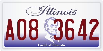 IL license plate A083642