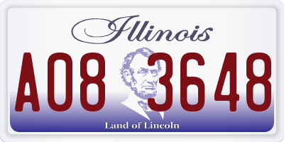 IL license plate A083648