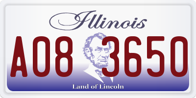 IL license plate A083650