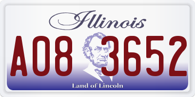 IL license plate A083652