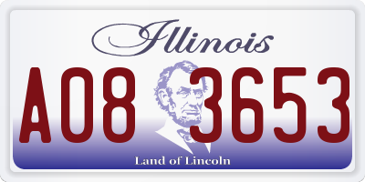 IL license plate A083653