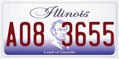 IL license plate A083655
