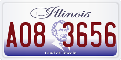 IL license plate A083656