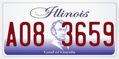 IL license plate A083659