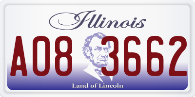 IL license plate A083662