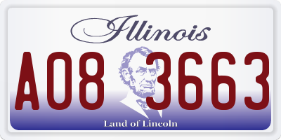 IL license plate A083663