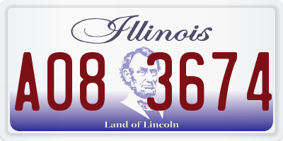 IL license plate A083674