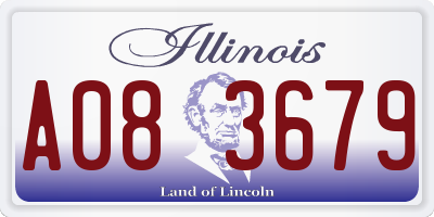 IL license plate A083679