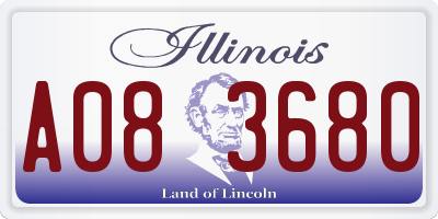 IL license plate A083680