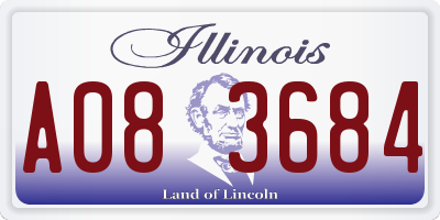 IL license plate A083684