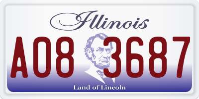 IL license plate A083687