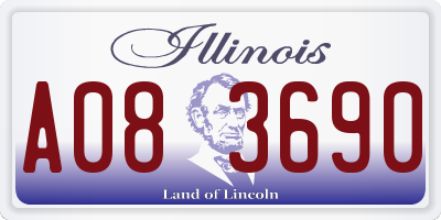 IL license plate A083690