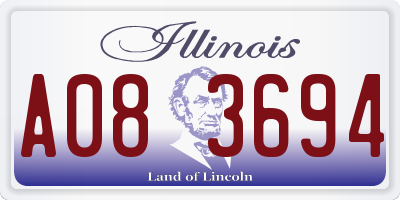 IL license plate A083694