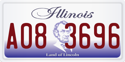IL license plate A083696