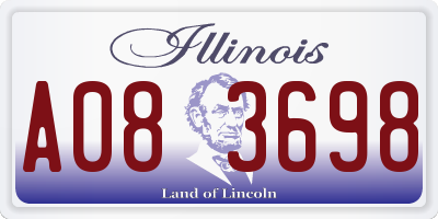 IL license plate A083698