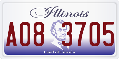 IL license plate A083705