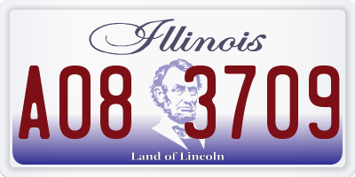 IL license plate A083709