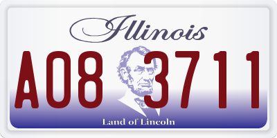IL license plate A083711