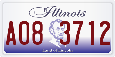 IL license plate A083712
