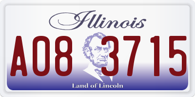 IL license plate A083715