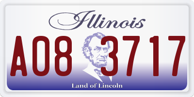 IL license plate A083717